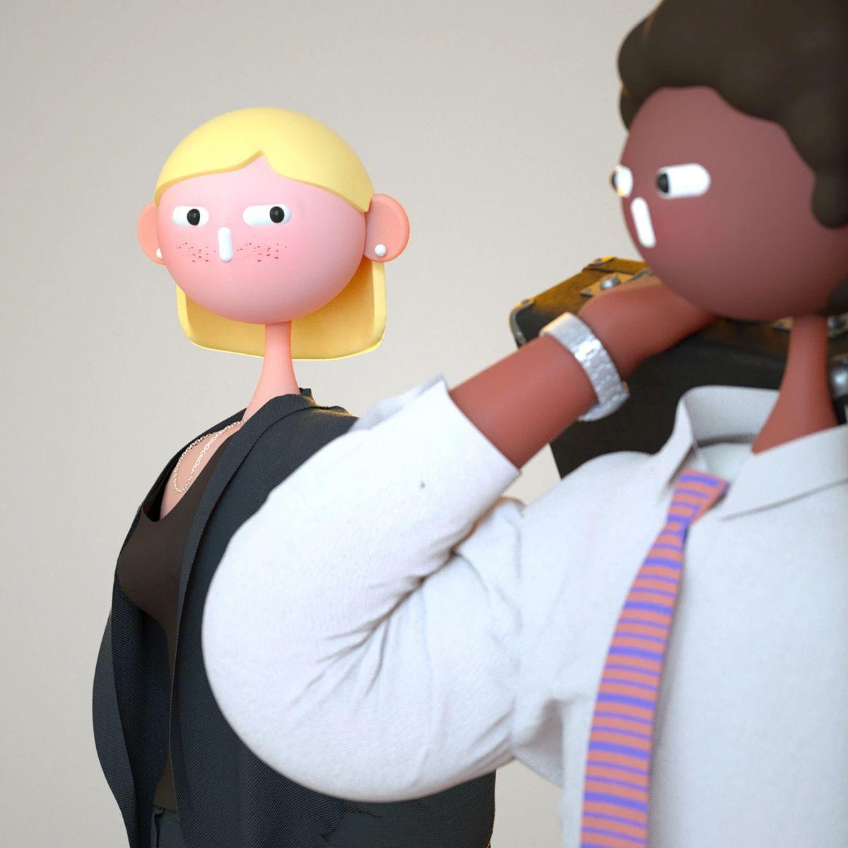 Cabeza Patata情侣设计师强强联手：女生平面插画，男生3D设计