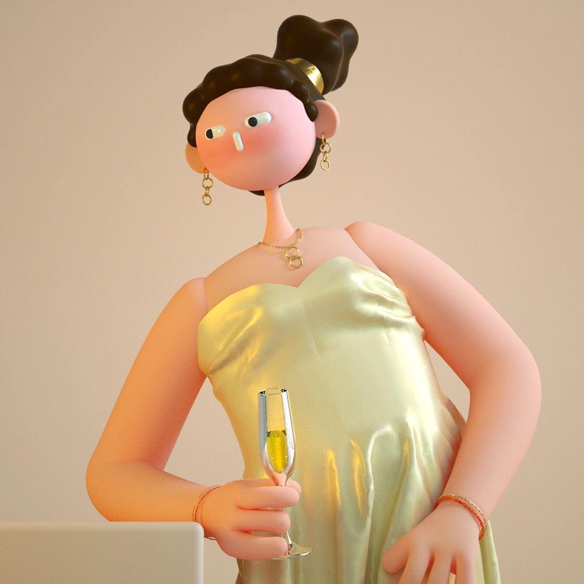 Cabeza Patata情侣设计师强强联手：女生平面插画，男生3D设计